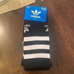 Men’s Adidas 3-Pack Black Athletic Sock 6-12